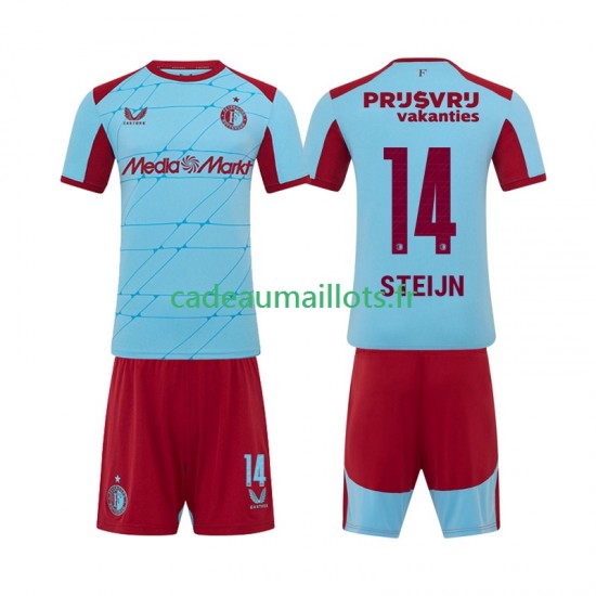 Feyenoord Rotterdam Maillot avec flocage Sem Steijn 14 3ème 2025-2026 ,Tenue Enfant MC