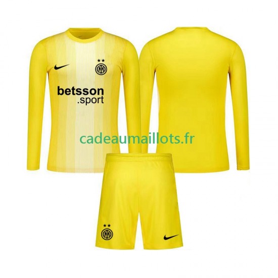 Inter Milan Maillot avec flocage Gardien Extérieur 2025-2026 ,Tenue Enfant ML