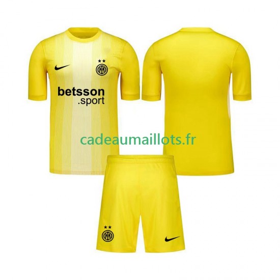 Inter Milan Maillot avec flocage Gardien Extérieur 2025-2026 ,Tenue Enfant MC