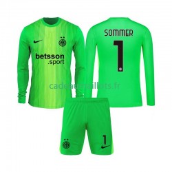 Inter Milan Maillot avec flocage Yann Sommer 1 Gardien 3ème 2025-2026 ,Tenue Enfant ML