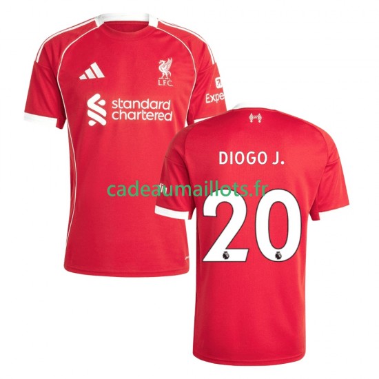 Liverpool Maillot avec flocage Diogo Jota 20 Domicile 2025-2026 ,Homme MC