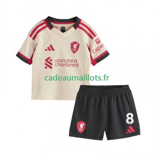 Liverpool Maillot avec flocage Dominik Szoboszlai 8 Extérieur 2025-2026 ,Tenue Enfant MC