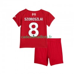Liverpool Maillot avec flocage Dominik Szoboszlai 8 Domicile 2025-2026 ,Tenue Enfant MC