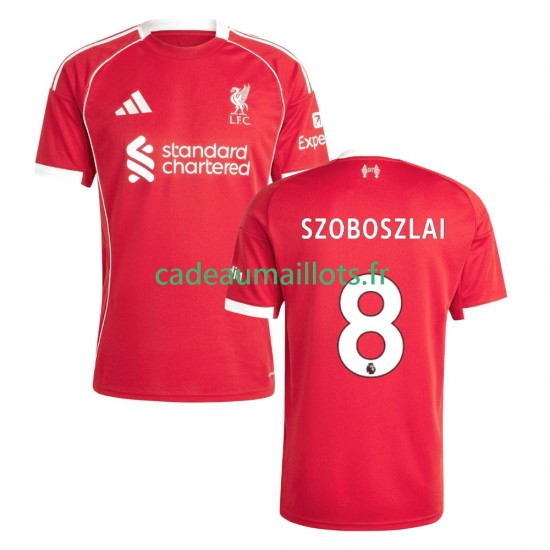 Liverpool Maillot avec flocage Dominik Szoboszlai 8 Domicile 2025-2026 ,Homme MC