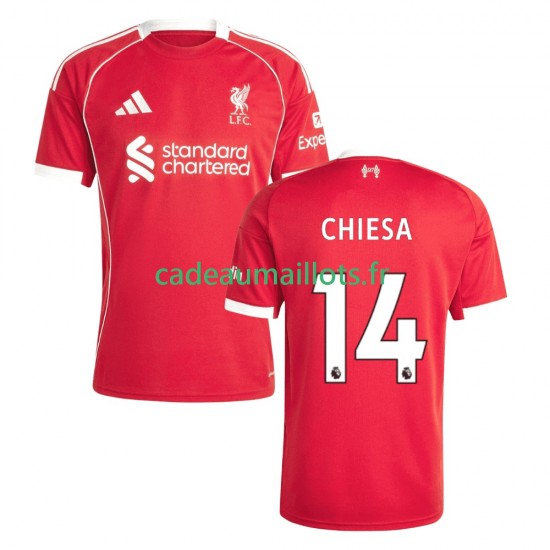Liverpool Maillot avec flocage Federico Chiesa 14 Domicile 2025-2026 ,Homme MC