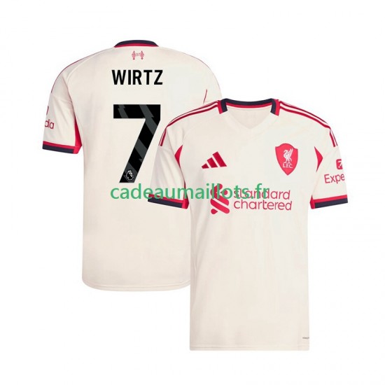 Liverpool Maillot avec flocage Florian Wirtz 7 Extérieur 2025-2026 ,Homme MC