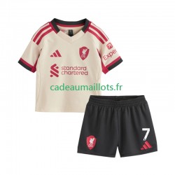Liverpool Maillot avec flocage Florian Wirtz 7 Extérieur 2025-2026 ,Tenue Enfant MC