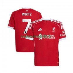 Liverpool Maillot avec flocage Florian Wirtz 7 Domicile 2025-2026 ,Homme MC
