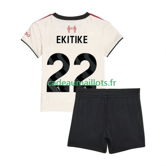 Liverpool Maillot avec flocage Hugo Ekitike 22 Extérieur 2025-2026 ,Tenue Enfant MC