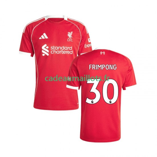 Liverpool Maillot avec flocage Jeremie Frimpong 30 Domicile 2025-2026 ,Homme MC