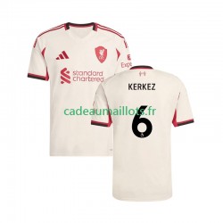 Liverpool Maillot avec flocage Milos Kerkez 6 Extérieur 2025-2026 ,Homme MC