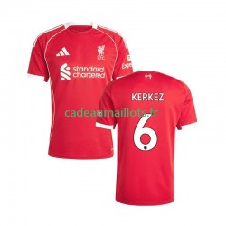 Liverpool Maillot avec flocage Milos Kerkez 6 Domicile 2025-2026 ,Homme MC