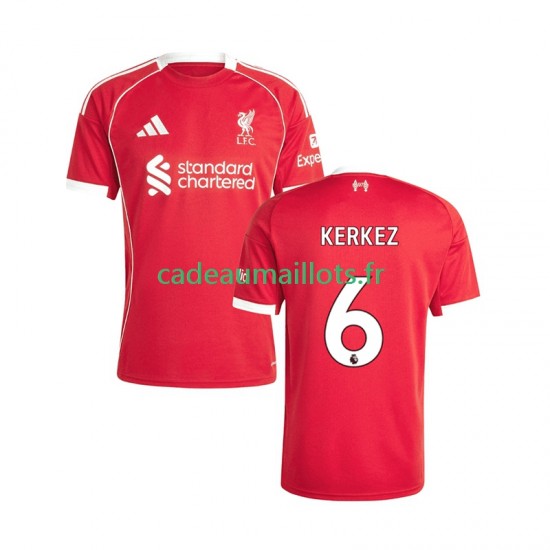Liverpool Maillot avec flocage Milos Kerkez 6 Domicile 2025-2026 ,Homme MC