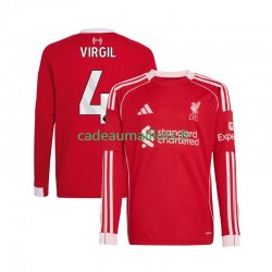 Liverpool Maillot avec flocage Virgil van Dijk 4 Domicile 2025-2026 ,Homme ML