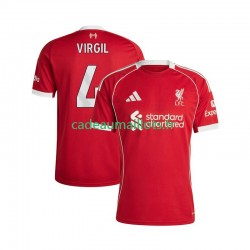 Liverpool Maillot avec flocage Virgil van Dijk 4 Domicile 2025-2026 ,Homme MC