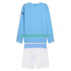 Manchester City Maillot avec flocage Domicile 2025-2026 ,Tenue Enfant ML