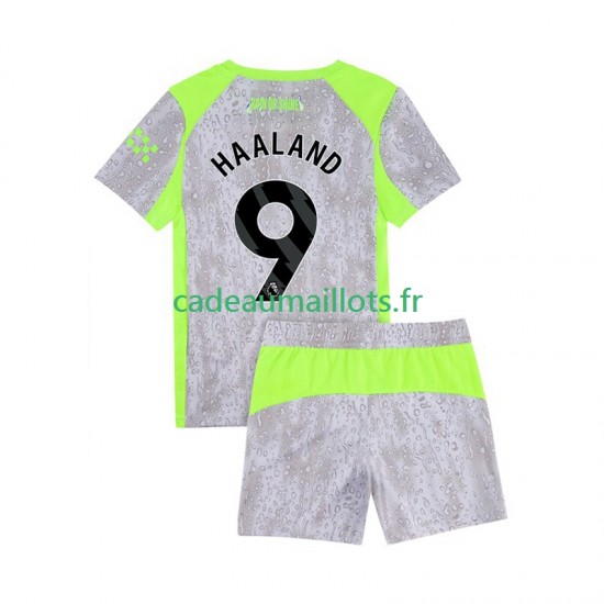 Manchester City Maillot avec flocage Erling Haaland 9 3ème 2025-2026 ,Homme ,Tenue Enfant MC
