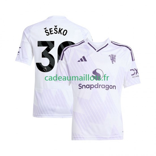 Manchester United Maillot avec flocage Benjamin Sesko 30 Extérieur 2025-2026 ,Homme MC