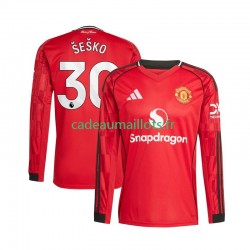 Manchester United Maillot avec flocage Benjamin Sesko 30 Domicile 2025-2026 ,Homme ML Manchester United Maillot avec flocage Benjamin Sesko 30 Domicile 2025-2026 ,Homme ML