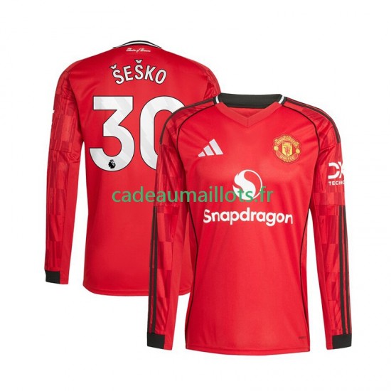 Manchester United Maillot avec flocage Benjamin Sesko 30 Domicile 2025-2026 ,Homme ML