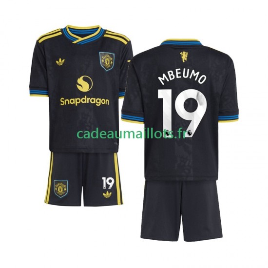 Manchester United Maillot avec flocage Bryan Mbeumo 19 3ème 2025-2026 ,Tenue Enfant MC