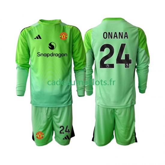 Manchester United Maillot avec flocage Andre Onana 24 Gardien 4ème 2025-2026 ,Tenue Enfant ML