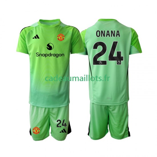 Manchester United Maillot avec flocage Andre Onana 24 Gardien 4ème 2025-2026 ,Tenue Enfant MC