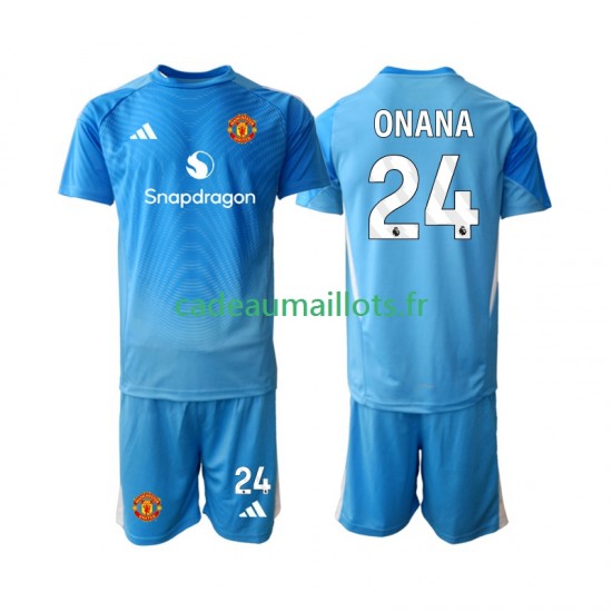 Manchester United Maillot avec flocage Andre Onana 24 Gardien Domicile 2025-2026 ,Tenue Enfant MC
