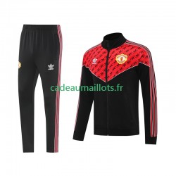 Manchester United Noir Ensemble Vestes d'entraînement 2025-2026 Manchester United Noir Ensemble Vestes d'entraînement 2025-2026