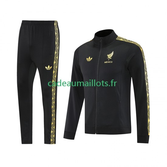 Mexique Noir Ensemble Vestes d'entraînement 2025