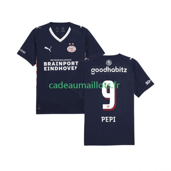 PSV Eindhoven Maillot avec flocage Ricardo Pepi 9 Extérieur 2025-2026 ,Homme MC