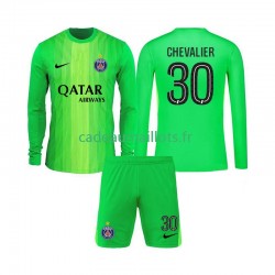 Paris Saint-Germain Maillot avec flocage Lucas Chevalier 30 Gardien Extérieur 2025-2026 ,Tenue Enfant ML