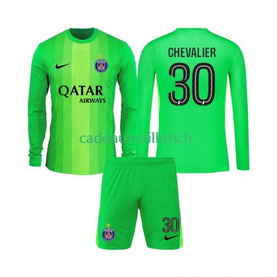Paris Saint-Germain Maillot avec flocage Lucas Chevalier 30 Gardien Extérieur 2025-2026 ,Tenue Enfant ML