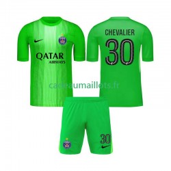 Paris Saint-Germain Maillot avec flocage Lucas Chevalier 30 Gardien Extérieur 2025-2026 ,Tenue Enfant MC