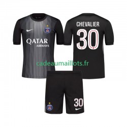 Paris Saint-Germain Maillot avec flocage Lucas Chevalier 30 Gardien Domicile 2025-2026 ,Tenue Enfant MC