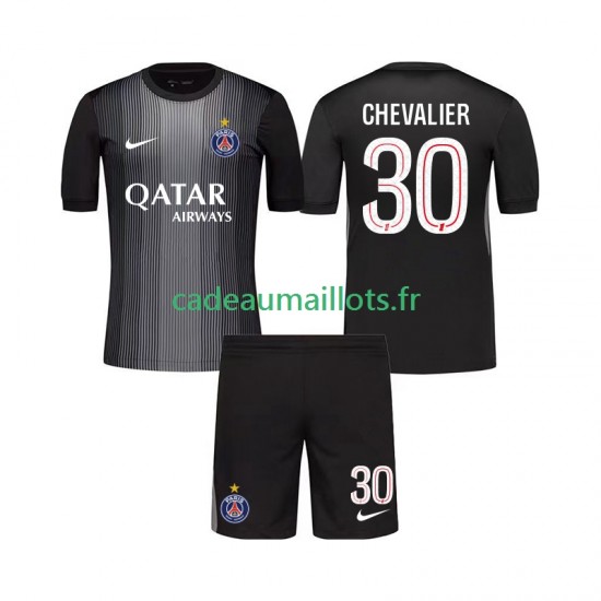 Paris Saint-Germain Maillot avec flocage Lucas Chevalier 30 Gardien Domicile 2025-2026 ,Tenue Enfant MC