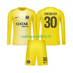 Paris Saint-Germain Maillot avec flocage Lucas Chevalier 30 Gardien 3ème 2025-2026 ,Tenue Enfant ML