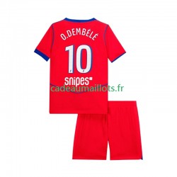 Paris Saint-Germain Maillot avec flocage Ousmane Dembele 10 3ème 2025-2026 ,Tenue Enfant MC