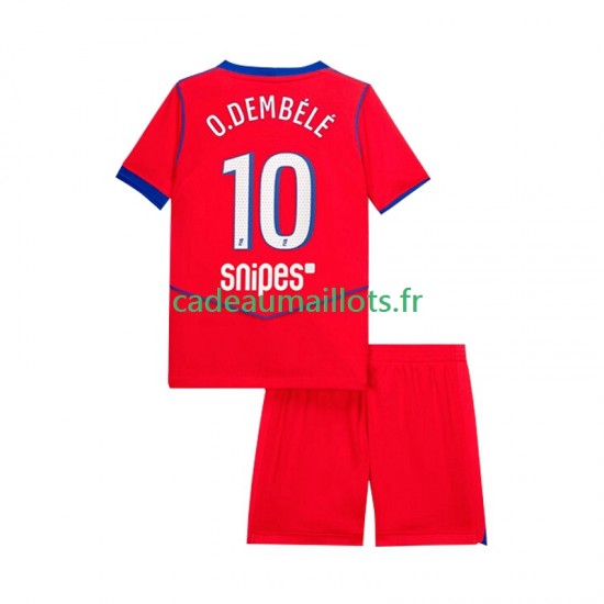 Paris Saint-Germain Maillot avec flocage Ousmane Dembele 10 3ème 2025-2026 ,Tenue Enfant MC