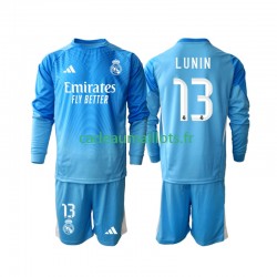 Real Madrid Maillot avec flocage Andriy Lunin 13 Gardien Domicile 2025-2026 ,Tenue Enfant ML