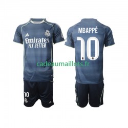 Real Madrid Maillot avec flocage Mbappé Kylian 10 Extérieur 2025-2026 ,Tenue Enfant MC