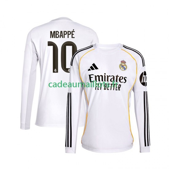 Real Madrid Maillot avec flocage Mbappé Kylian 10 Domicile 2025-2026 ,Homme ML