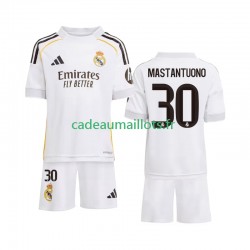 Real Madrid Maillot avec flocage Mastantuono 30 Domicile 2025-2026 ,Tenue Enfant MC