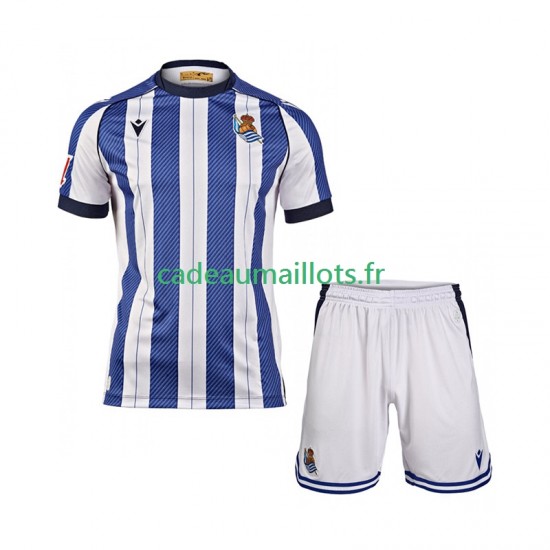 Real Sociedad Maillot avec flocage Domicile 2025-2026 ,Tenue Enfant MC