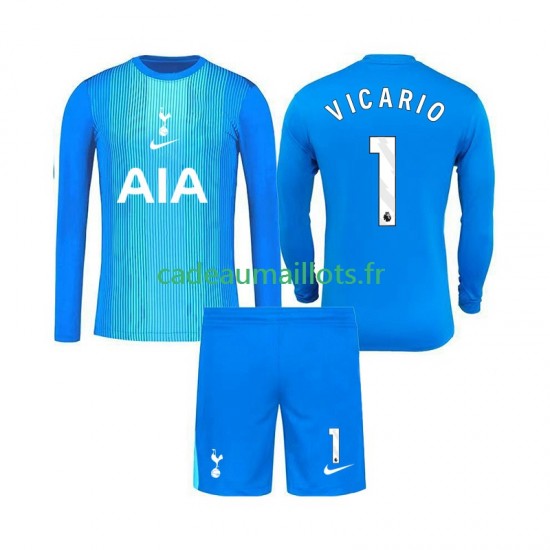 Tottenham Hotspur Maillot avec flocage Guglielmo Vicario 1 Gardien Extérieur 2025-2026 ,Tenue Enfant ML