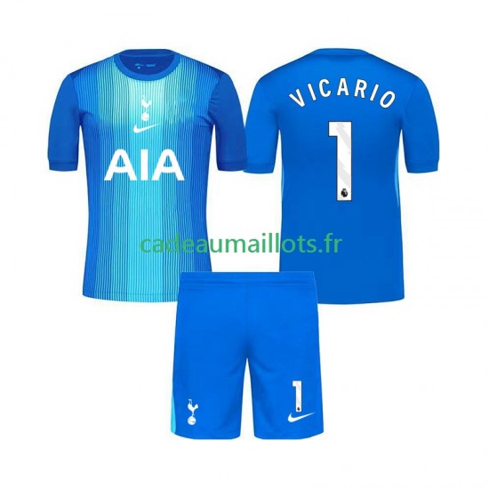 Tottenham Hotspur Maillot avec flocage Guglielmo Vicario 1 Gardien Extérieur 2025-2026 ,Tenue Enfant MC