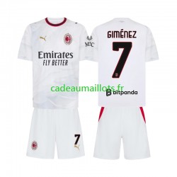 AC Milan Maillot avec flocage Gimenez 7 Extérieur 2026-2027 ,Tenue Enfant MC
