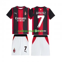 AC Milan Maillot avec flocage Gimenez 7 Domicile 2026-2027 ,Tenue Enfant MC AC Milan Maillot avec flocage Gimenez 7 Domicile 2026-2027 ,Tenue Enfant MC