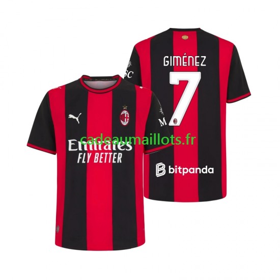 AC Milan Maillot avec flocage Gimenez 7 Domicile 2026-2027 ,Homme MC
