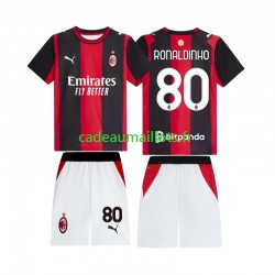 AC Milan Maillot avec flocage Ronaldinho 80 Domicile 2026-2027 ,Tenue Enfant MC